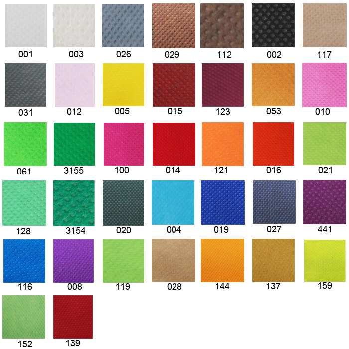 PP spunbond non woven color card