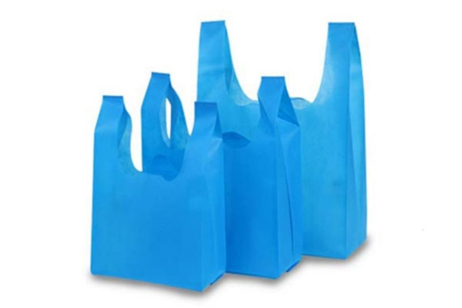 supermarket non woven t-shirt vest shopping bag